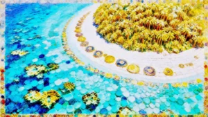 Mosaic Eden: Golden Shoreline